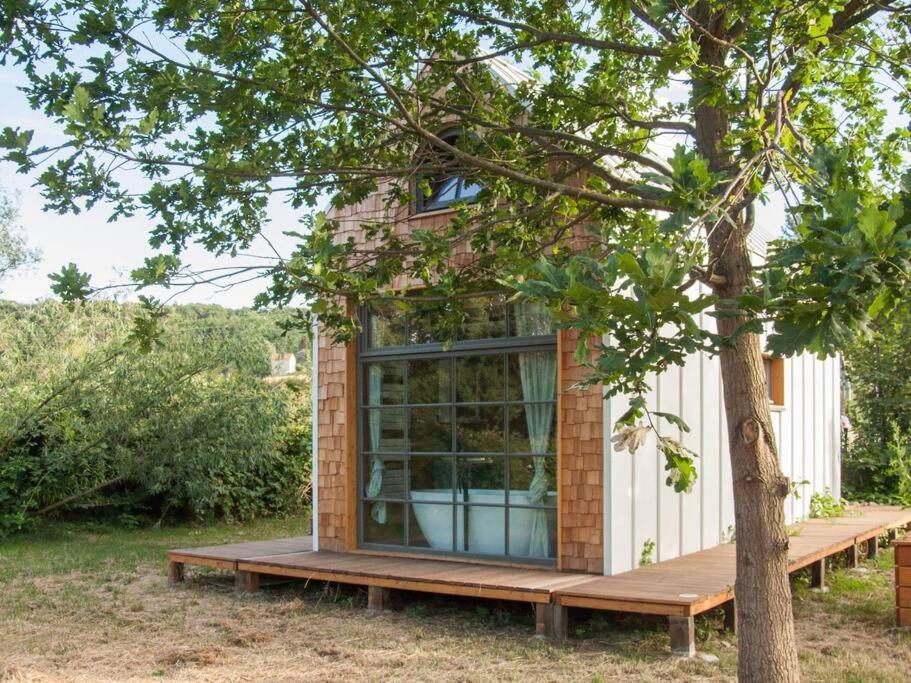 Tiny Haus Auf Idyllischem Grundstueck Im Rittergut Villa Klipphausen Bagian luar foto